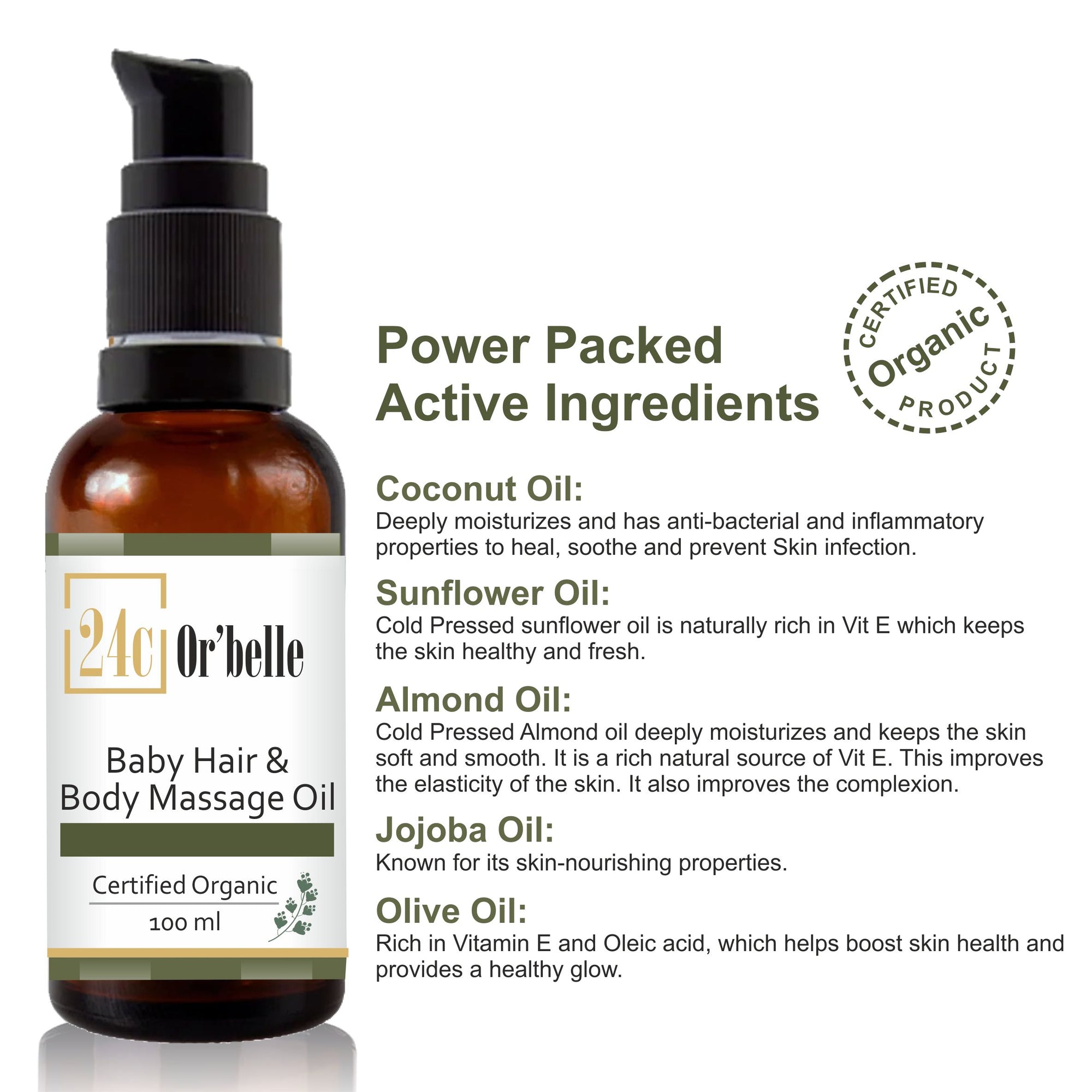 Baby hair oil