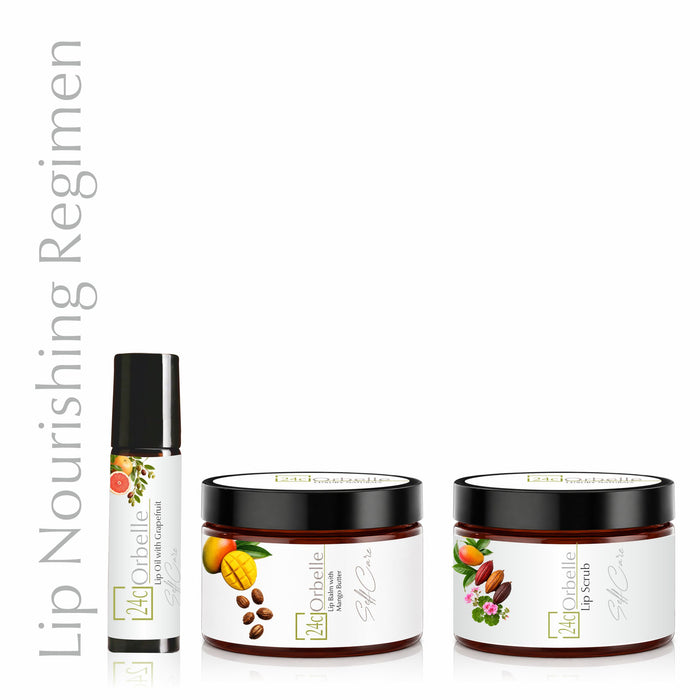LIP NOURISHING REGIMEN ( Lip Balm, Lip OIl, Lip Scrb)