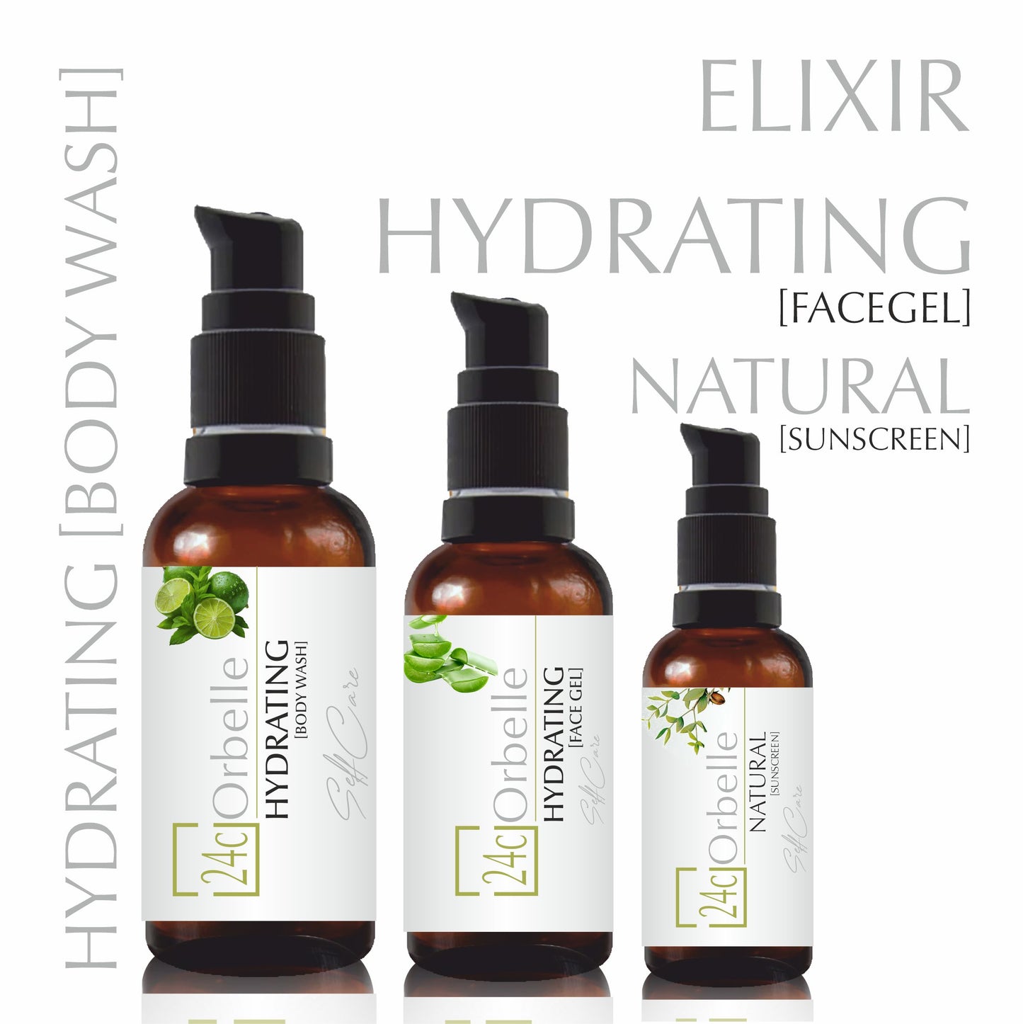 Timeless Glow [Natural Body Wash - Face Gel - Sunscreen]